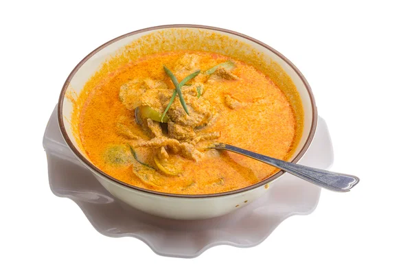 Czerwone curry z wieprzowiny — Zdjęcie stockowe