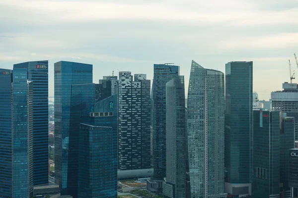 Uitzicht op singapore stad skyline — Stockfoto