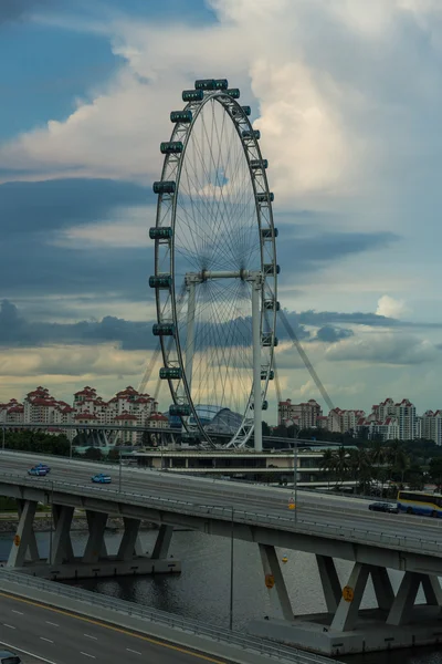 Uitzicht op singapore stad skyline — Stockfoto