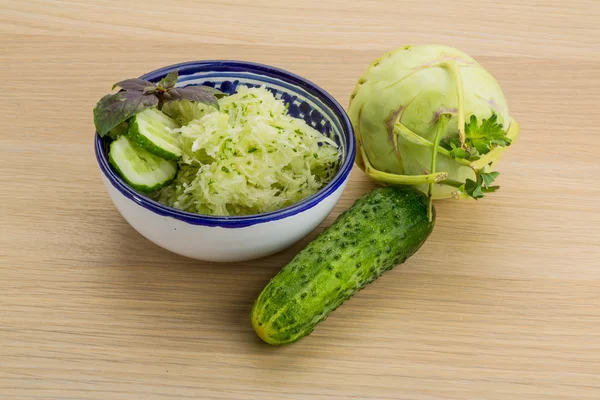 Kohlrabi salad — Stock Photo, Image