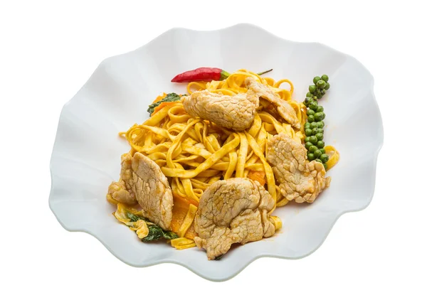Τηγανισμένα noodles με χοιρινό — Φωτογραφία Αρχείου