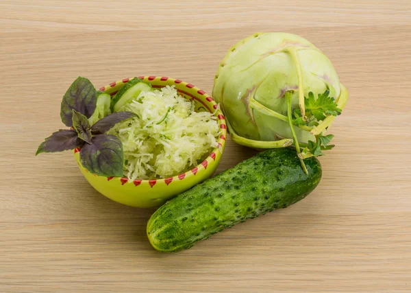 Koolrabi salade — Stockfoto