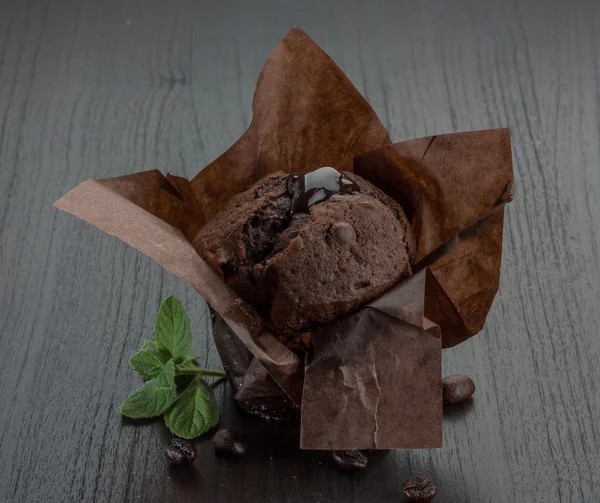 Muffin czekoladowy — Zdjęcie stockowe