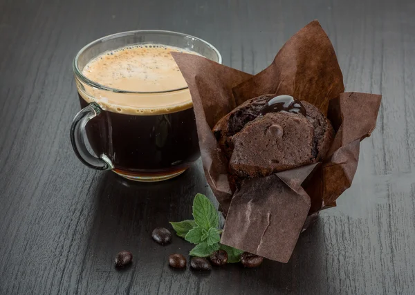 Coffee with muffin — Stock Photo, Image