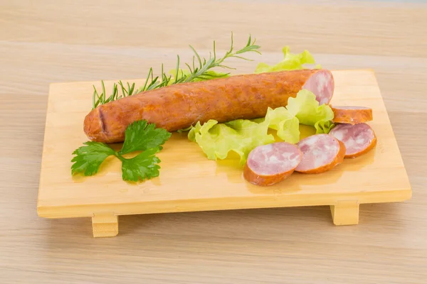 Kuttet pølse – stockfoto