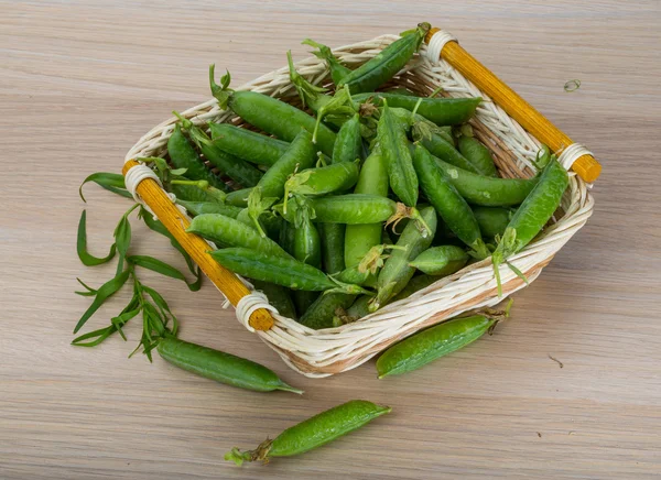 Groene verse erwten — Stockfoto