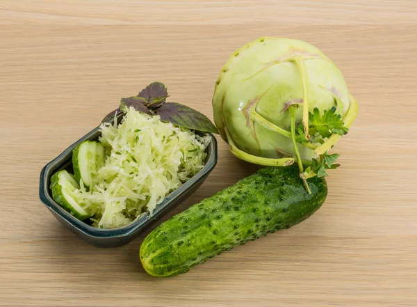 Koolrabi salade — Stockfoto