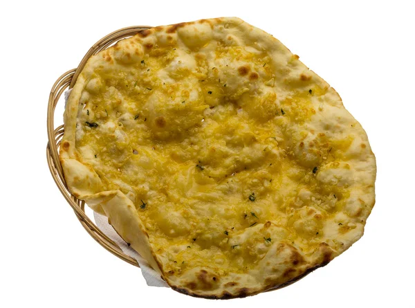 Naan with cheese and garlic — Stock Photo, Image