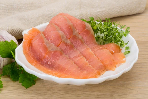 Sliced salmon — Stock Photo, Image