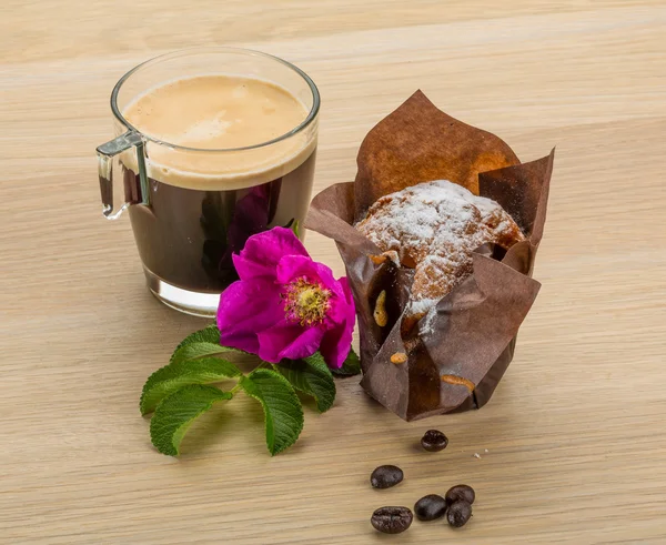 Muffin s kávou — Stock fotografie