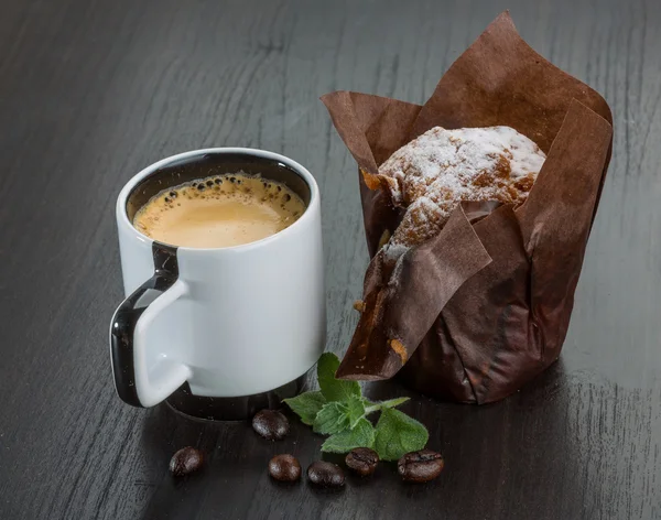 Caffè con muffin — Foto Stock