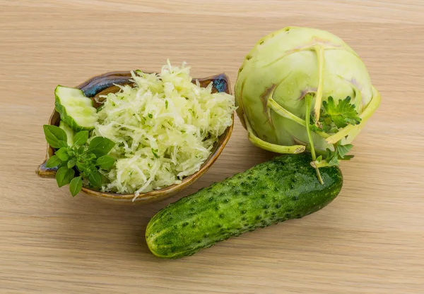 Kohlrabi salad — Stock Photo, Image