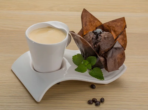 Kaffee mit Muffin — Stockfoto