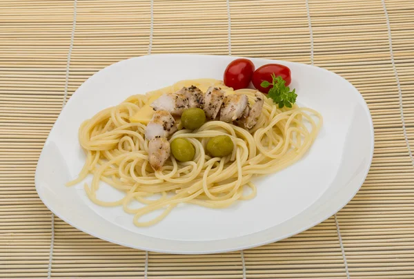 Спагетті з куркою치킨 스파게티 — 스톡 사진