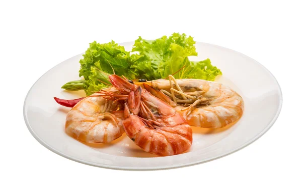 Boiled king prawns — Stock Photo, Image