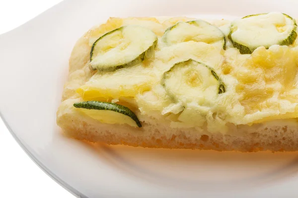 Pizza with zucchini — Stock Photo, Image
