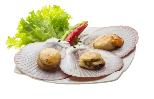 Grilled scallops — Stock Photo, Image