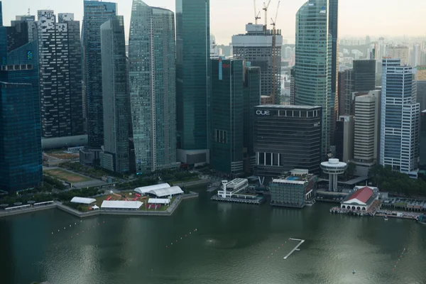 Pohled na panorama singapurského města — Stock fotografie