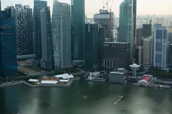 Uitzicht op singapore stad skyline — Stockfoto