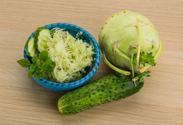 Kohlrabi salad — Stock Photo, Image