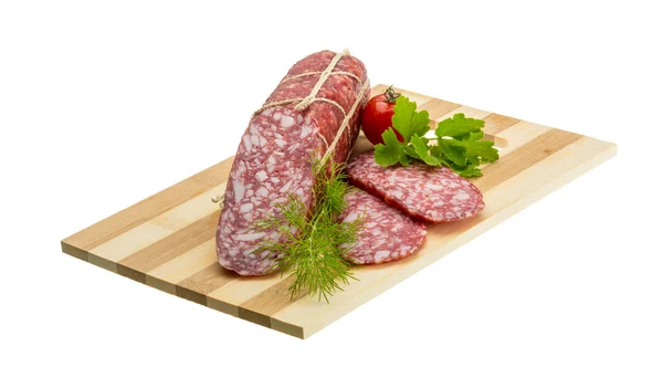 Salami korv — Stockfoto