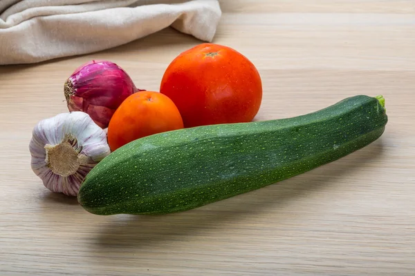 Zucchini with tomato — Stock Photo, Image