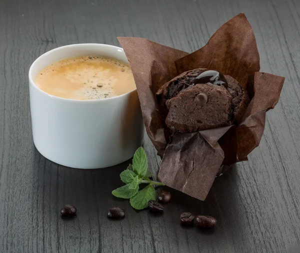 Coffee with muffin — Stock Photo, Image