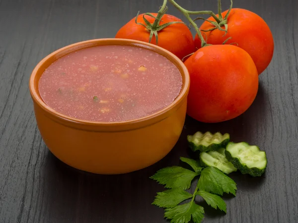 Gaspacho, 토마토 수프 — 스톡 사진