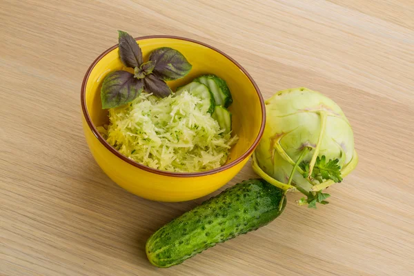 Koolrabi salade — Stockfoto