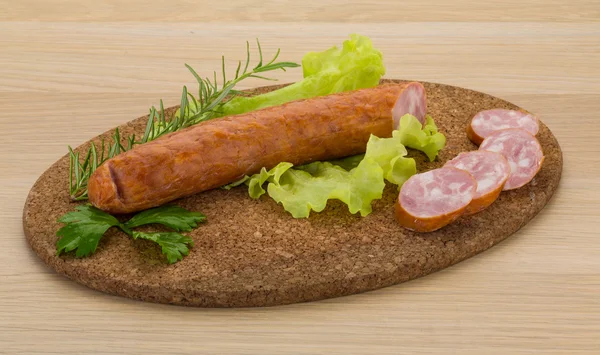 Wurst in Scheiben — Stockfoto