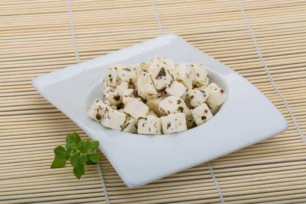 Formaggio con spezie e olio — Foto Stock