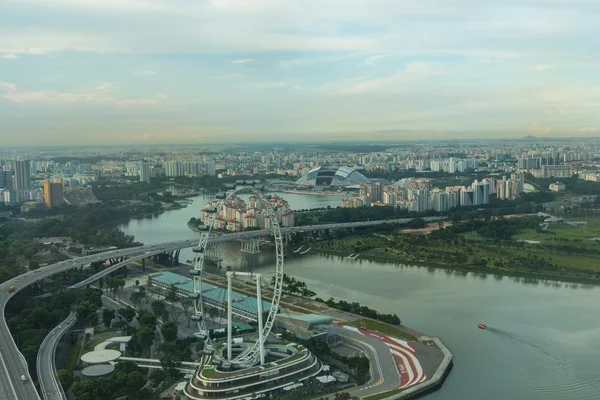 Widok na panoramę miasta Singapore — Zdjęcie stockowe