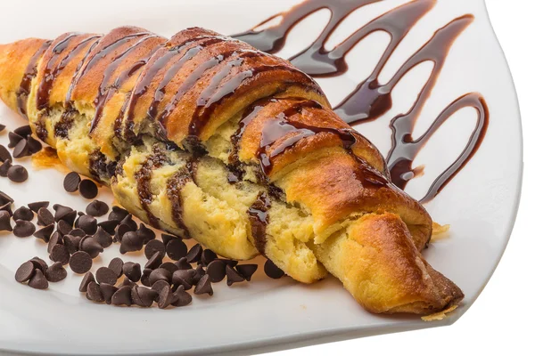 kruvasan ile Çikolatalı topping