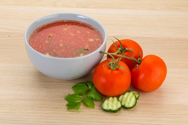 Gaspacho  - cold  tomato soup — Stock Photo, Image