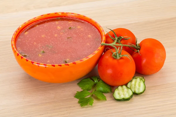 Gaspacho - Studená rajčatová polévka — Stock fotografie