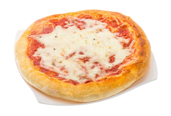 Pizza z pomidorem i serem — Zdjęcie stockowe