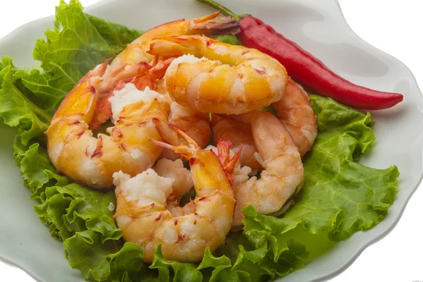 Unshelled king prawn — Stock Photo, Image