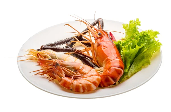 Giant Freshwater Prawn and king prawns — Stock Photo, Image