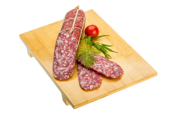 Salami korv — Stockfoto