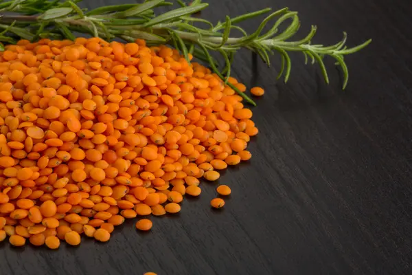 Red raw lentils — Stock Photo, Image