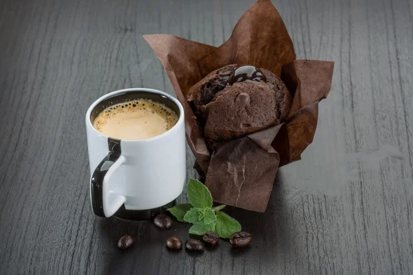 Coffee with muffin — Stock Photo, Image