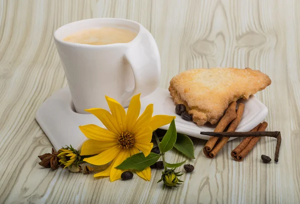 Caffè con pasticceria — Foto Stock