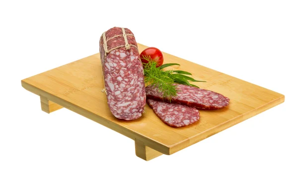 Salami korv — Stockfoto