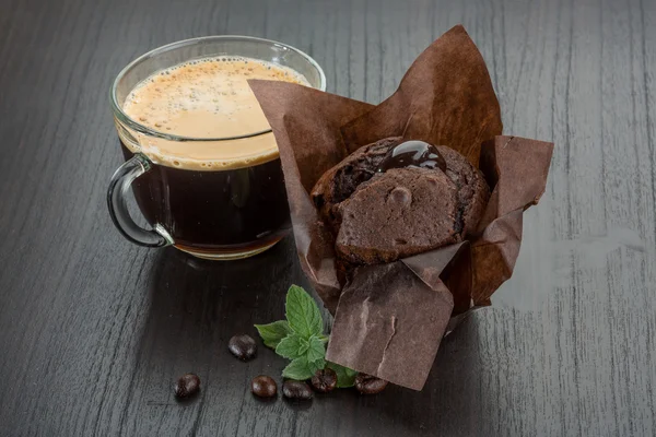 Caffè con muffin — Foto Stock