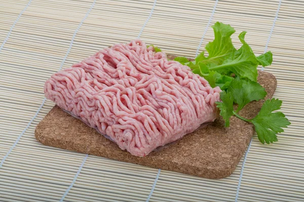 Carne de porco picada crua — Fotografia de Stock