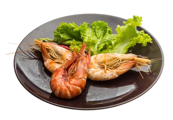 Boiled king prawns — Stock Photo, Image