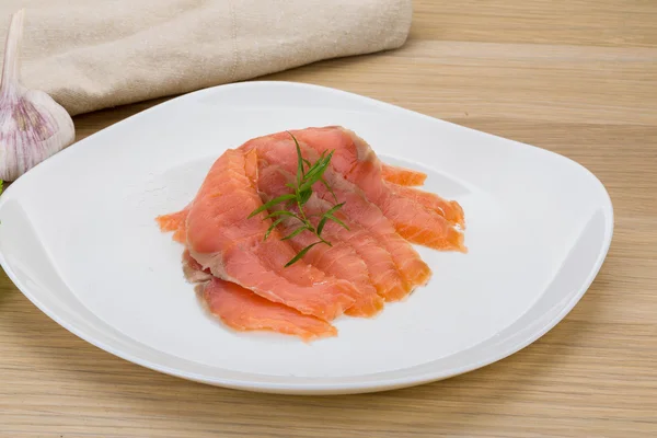 Gesneden zalm — Stockfoto