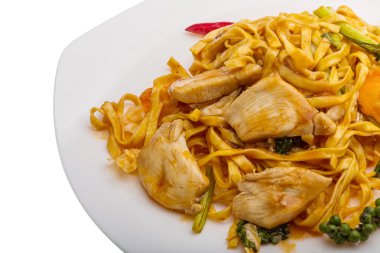 Kızarmış noodle pork ile