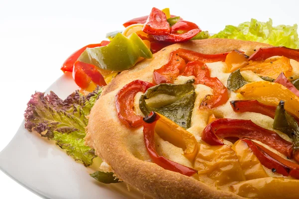 Pizza with bulgarian pepper — Stock Photo, Image