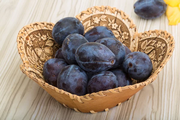 Ciruelas pasas maduras frescas — Foto de Stock